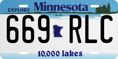 MN license plate 669RLC