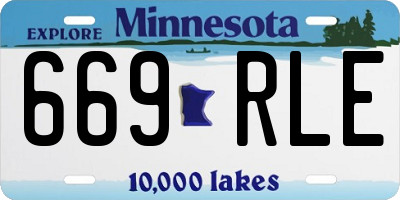MN license plate 669RLE