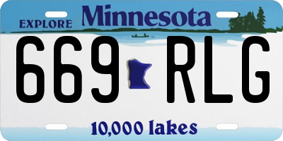 MN license plate 669RLG