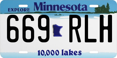 MN license plate 669RLH