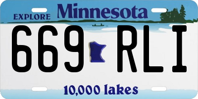 MN license plate 669RLI