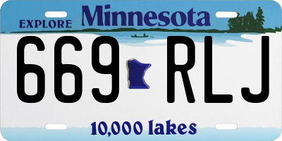 MN license plate 669RLJ