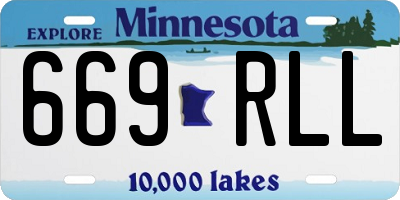 MN license plate 669RLL