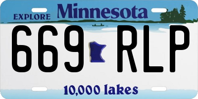 MN license plate 669RLP