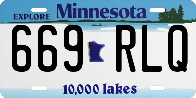MN license plate 669RLQ