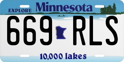 MN license plate 669RLS