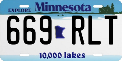 MN license plate 669RLT