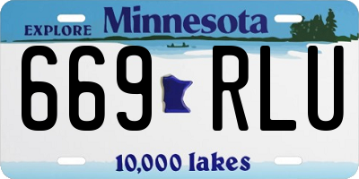 MN license plate 669RLU