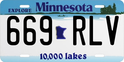 MN license plate 669RLV