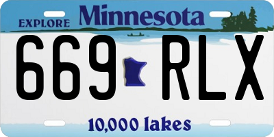 MN license plate 669RLX
