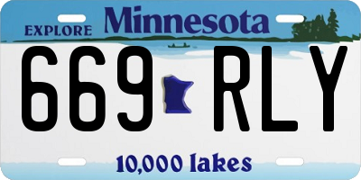 MN license plate 669RLY