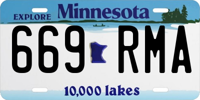 MN license plate 669RMA