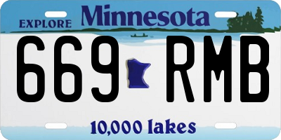 MN license plate 669RMB
