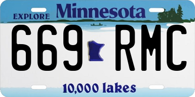 MN license plate 669RMC