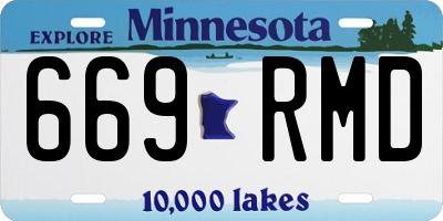 MN license plate 669RMD