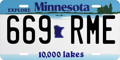 MN license plate 669RME