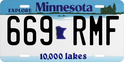 MN license plate 669RMF
