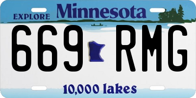 MN license plate 669RMG