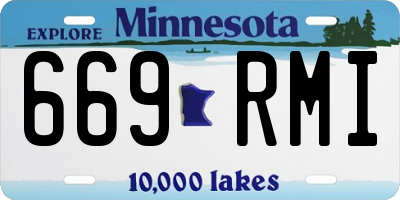 MN license plate 669RMI