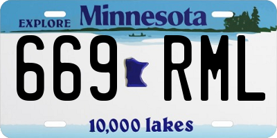 MN license plate 669RML