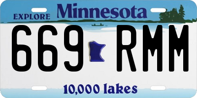 MN license plate 669RMM