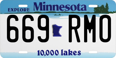 MN license plate 669RMO