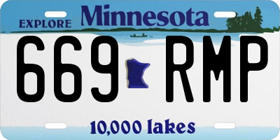 MN license plate 669RMP