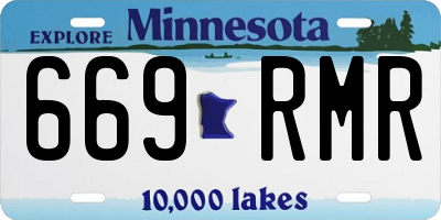 MN license plate 669RMR