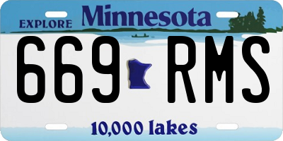 MN license plate 669RMS
