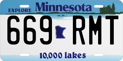 MN license plate 669RMT