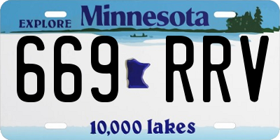MN license plate 669RRV