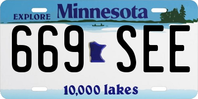 MN license plate 669SEE