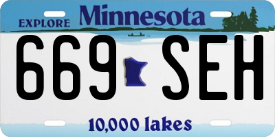 MN license plate 669SEH