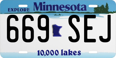 MN license plate 669SEJ