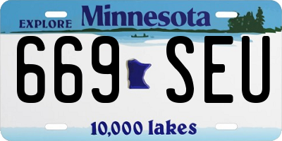 MN license plate 669SEU