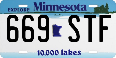 MN license plate 669STF