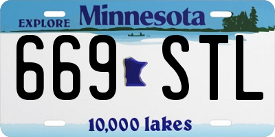 MN license plate 669STL