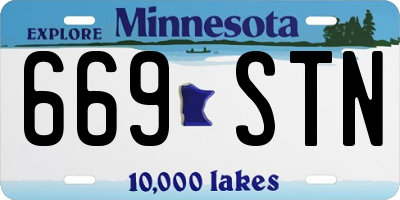 MN license plate 669STN