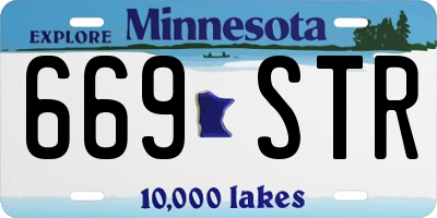 MN license plate 669STR