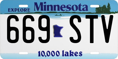 MN license plate 669STV