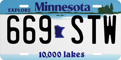 MN license plate 669STW