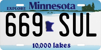 MN license plate 669SUL