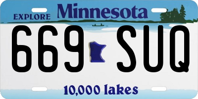 MN license plate 669SUQ