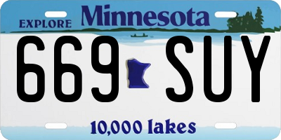 MN license plate 669SUY