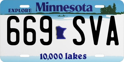 MN license plate 669SVA