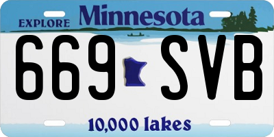 MN license plate 669SVB