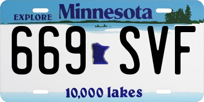 MN license plate 669SVF
