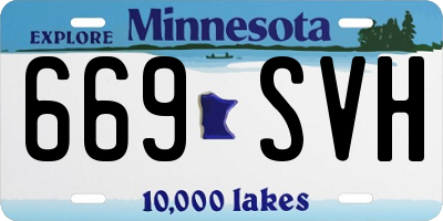 MN license plate 669SVH