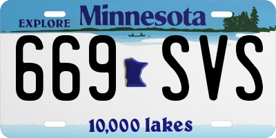 MN license plate 669SVS