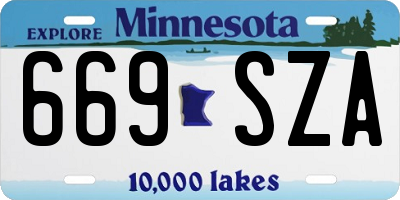 MN license plate 669SZA